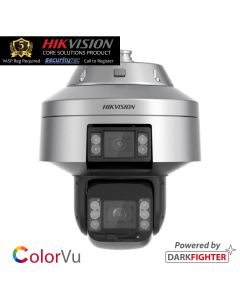 Hikvision 8MP Tandem, Panoramic ColorVu 50m white light & 5x PTZ with 200m IR camera