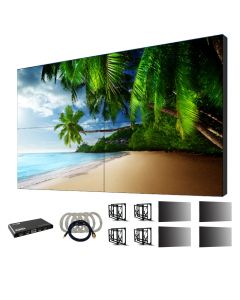 55 inch TV Wall, complete 4 panel system, inc wall mount & accessories