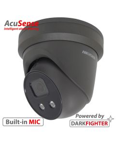 4MP, Grey, 2.8mm lens, 30m IR, Darkfighter, AcuSense, Turret IP Camera, Built-in MIC