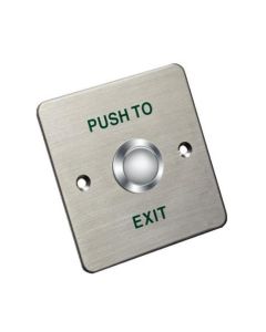 Push to Exit Button, Brushed steel finish