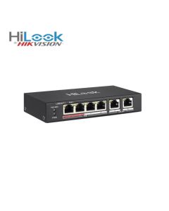 4-Port 100Mbps PoE Switch, 2x uplinks, HILOOK BY HIKVISION