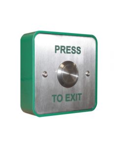 Push to exit button, Stainless steel with surface box