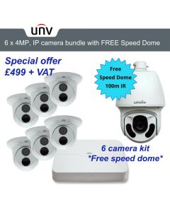 2x 4MP external Turret Cameras and 30x Zoom 1.4MP Speed Dome with NVR bundle, (half price end of line special offer)
