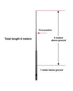 5m Tilting Camera Mounting Pole (inc. delivery, most UK destinations)