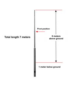 6m Tilting Camera Mounting Pole (inc. delivery, most UK destinations)