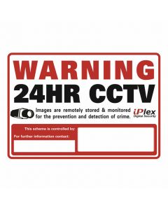 A3 RIDGED CCTV SIGN, 3 PACK