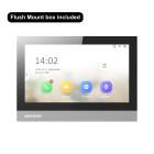 Hikvision IP video intercom indoor station, 7" touch screen, Flush or surface mounting (flush back box inc.)