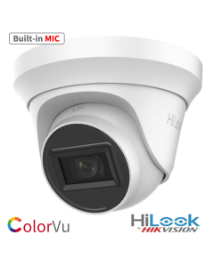 5MP(3K), ColorVu-Lite, 2.8mm, 4in-1, HiLook by Hikvision, Turret with built-in MIC