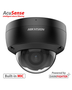 4MP, Black, 2.8mm lens, 30m IR, Darkfighter, AcuSense, Dome IP Camera, Built-in MIC