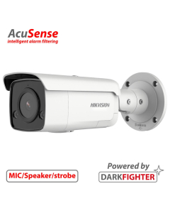 8MP, Hikvision DS-2CD2T86G2H-IS2U/SL(2.8mm), 2.8mm lens, 60m IR, Darkfighter, AcuSense, Bullet IP Camera, MIC/Speaker(2-way audio)