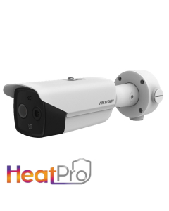 Hikvision 8mm fixed lens HeatPro thermal network Bullet camera with built in Thermal Bi-spectrum & audio