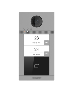 Hikvision, Surface Mounting, 2 Button, with Built-in PROX. reader, IP Video intercom villa door station