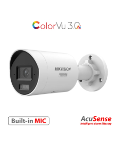 4MP, 2.8mm Smart Hybrid IR+White light ColorVu Bullet, built-in Mic Siren & Speaker