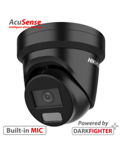 8MP, 2.8mm lens, 30m IR, AcuSense, Turret IP Camera, Built-in MIC BLACK