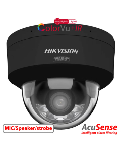 8MP, 2.8mm lens, Hybrid IR/white LED, ColorVu, AcuSense, Dome IP Camera, built-in MIC/Speaker Black